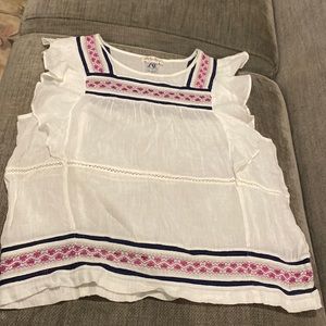 White top with print design